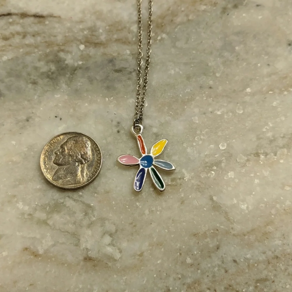 Girls flower necklace jewelry